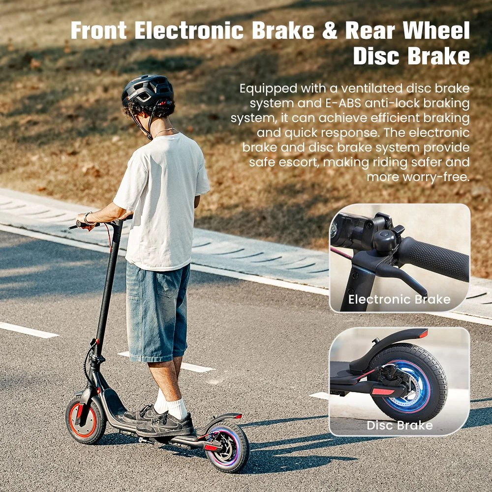 iScooter i9M Electric Scooter, 500W Motor, 42V 7.5AH Battery, 10 inch Pneumatic Tires, 35km/h Max Speed, 30km Range, Front Electronic Brake & Rear Disc Brake, App Control, LCD Display