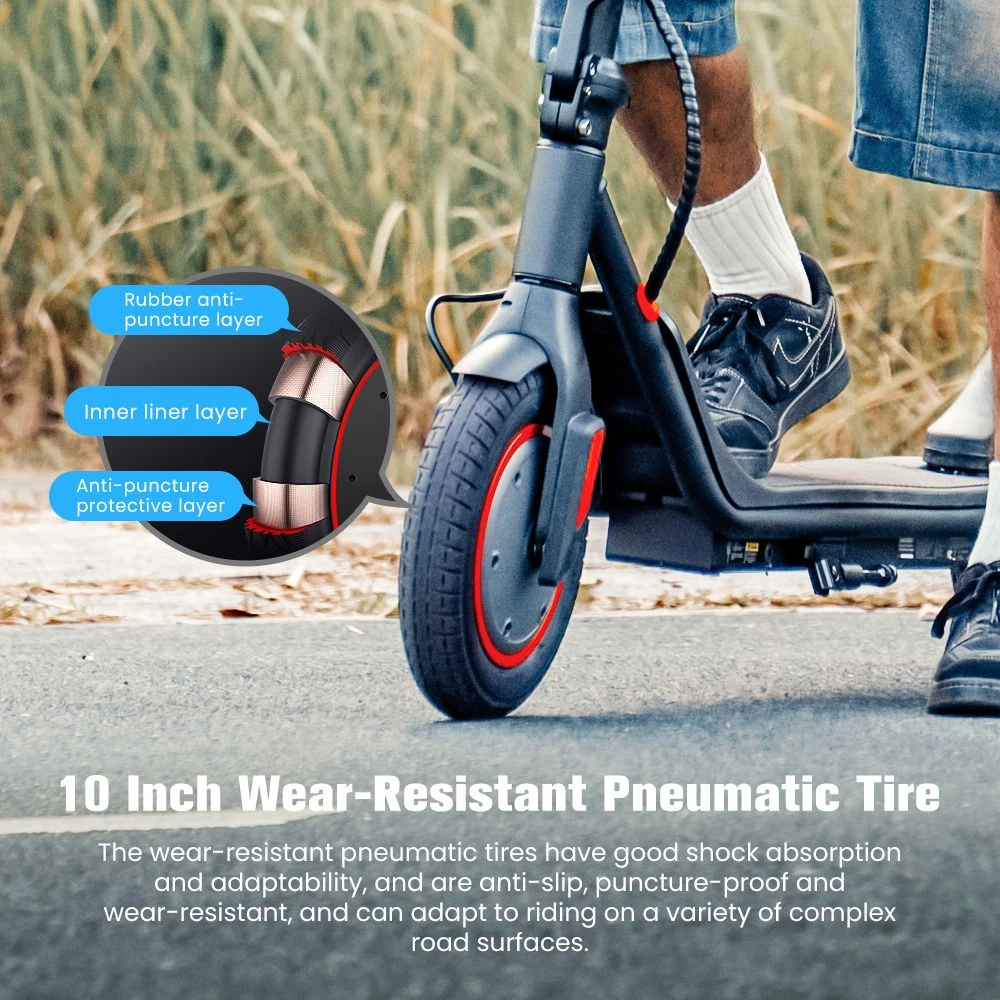 iScooter i9M Electric Scooter, 500W Motor, 42V 7.5AH Battery, 10 inch Pneumatic Tires, 35km/h Max Speed, 30km Range, Front Electronic Brake & Rear Disc Brake, App Control, LCD Display