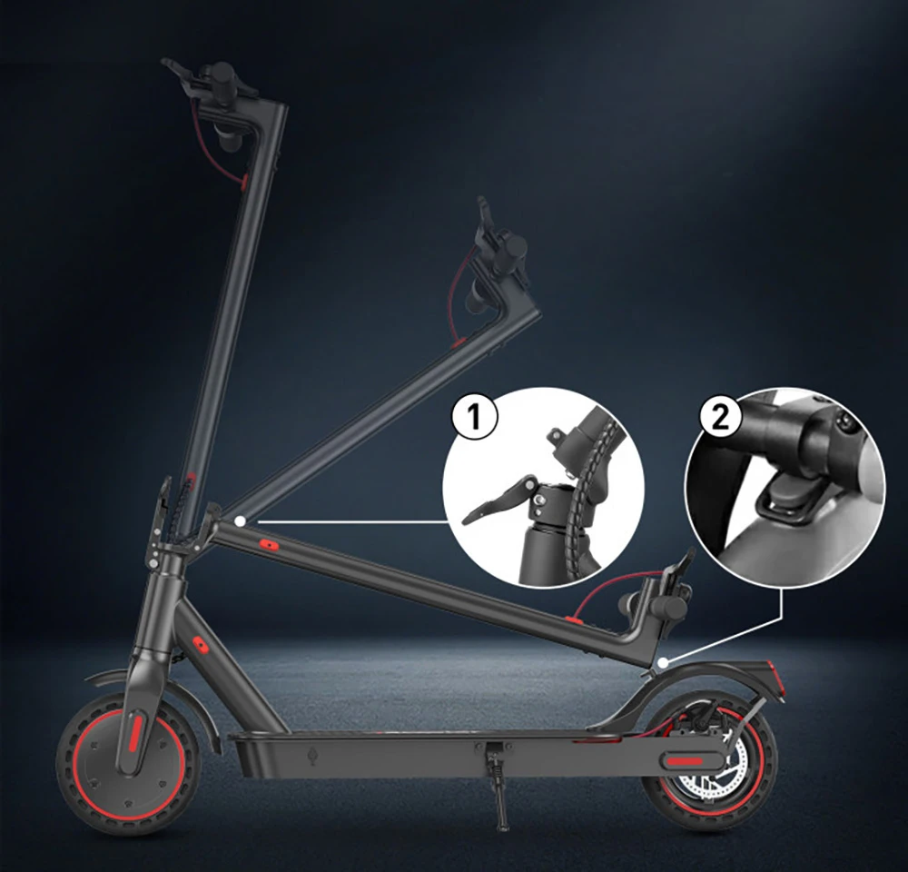 iScooter i9 Folding Electric Scooter 8.5 Inch Honeycomb Tire 350W Motor 7.5Ah Battery 30km/h Max Speed APP IP54 Waterproof - Black