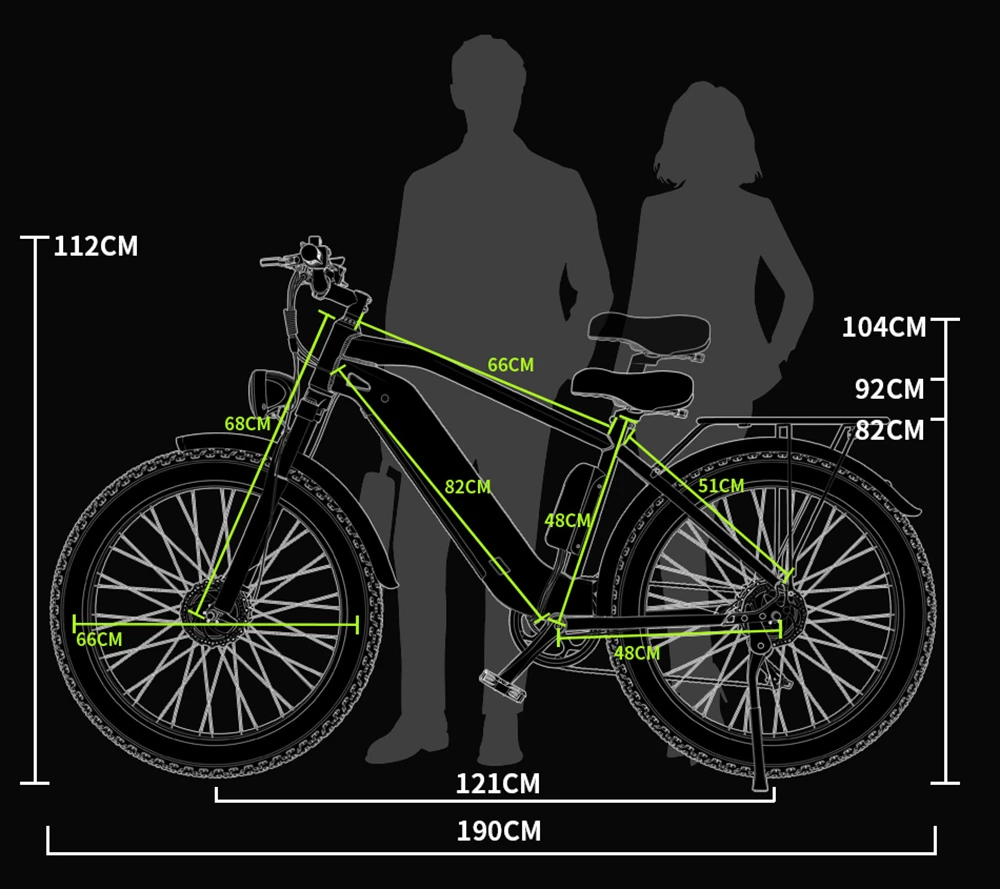 DUOTTS F26 Mountain Bike Elettrica 750W*2 Doppi Motori Batteria 48V 20Ah Pneumatici Fat 26*4.0 Pollici Velocità Massima 55Km/h Salita a 55 Gradi Display a Colori Intelligente Doppi Freni a Disco Assorbimento Ammortizzatore Anteriore Carico Massimo 150KG Autonomia 100KM - Nero