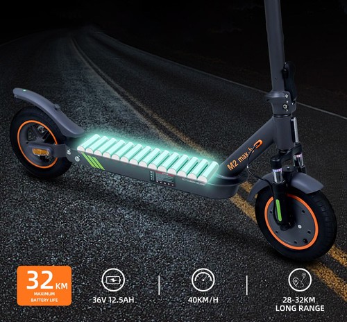 HONEYWHALE M2 MAX-B Electric Scooter with Seat, 350W Motor, 36V 10Ah Battery, 10-inch Tire, 32km/h Max Speed, 32km Range, Disc Brake