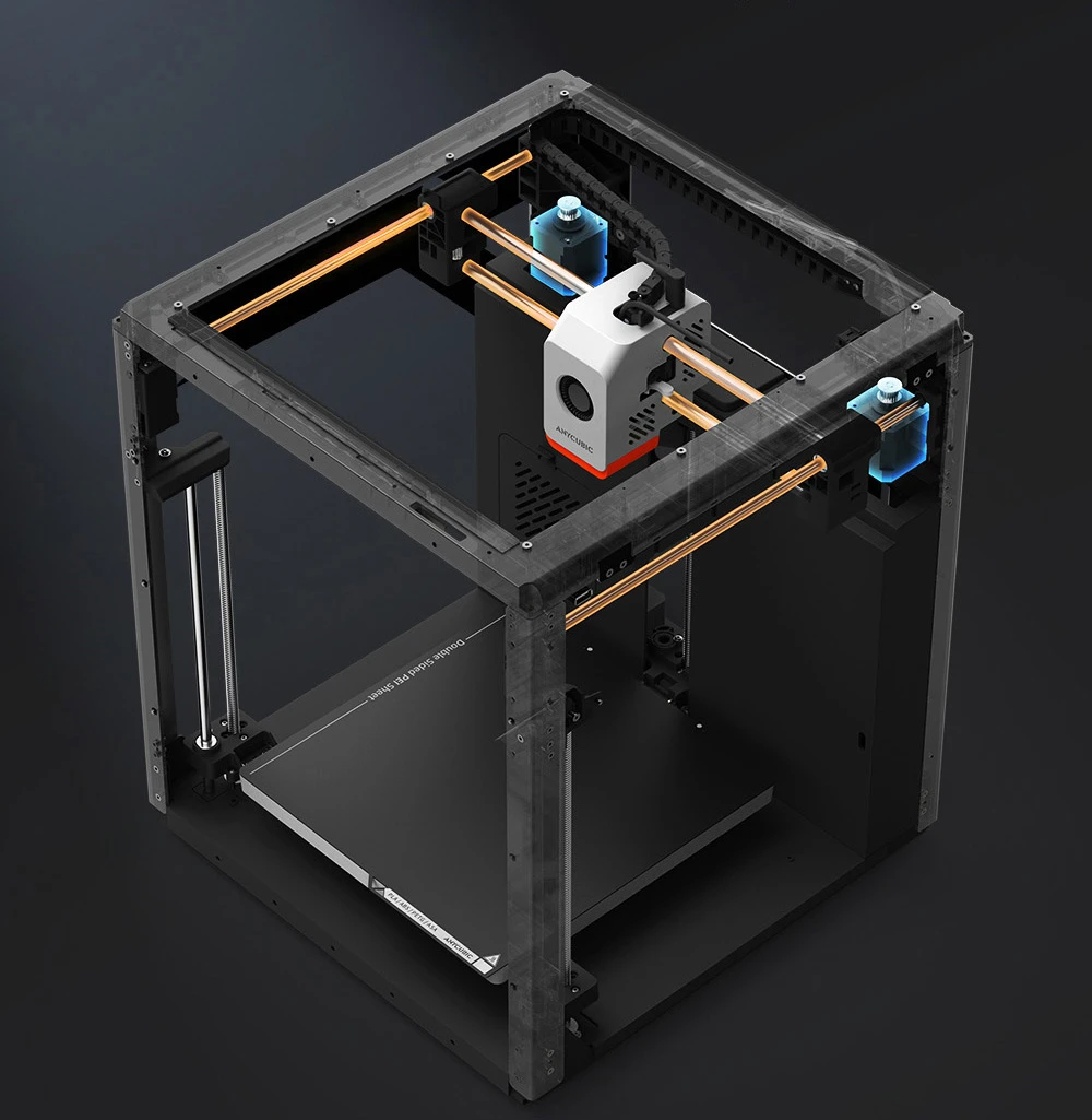 Imprimante 3D ANYCUBIC KOBRA S1 COMBO, impression 8 couleurs éclatantes, vitesse ultra-rapide de 600 mm/s, mise à niveau automatique, tête d'impression 320 °C, ultra-silencieuse 44 dB, construction CoreXY, 250 x 250 x 250 mm