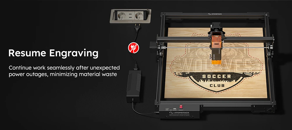 AtomStack A10 Pro V2 10W Laser Engraver, 400mm/s High Speed, 0.01mm Precision, 0.06*0.08mm Spot, 410*380mm