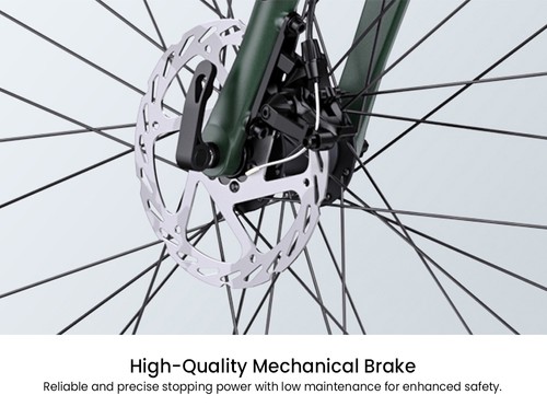 ENGWE MapFour N1 Air Electric Bike, 250W Motor, 36V 10Ah Battery, 700*38C Spoke Tires, 25km/h Max Speed, 100km Range, Front & Rear Mechanical Disc Brake, SHIMANO 7-speed, Torque Sensor, LCD Color Display - Charcoal Grey