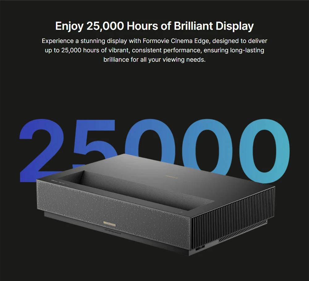Formovie Cinema Edge 4K lézer projektor, 2100 ISO lumen, Google TV, beépített Netflix, Dolby Audio, 2*15W hangszórók, HDR10, WiFi 6