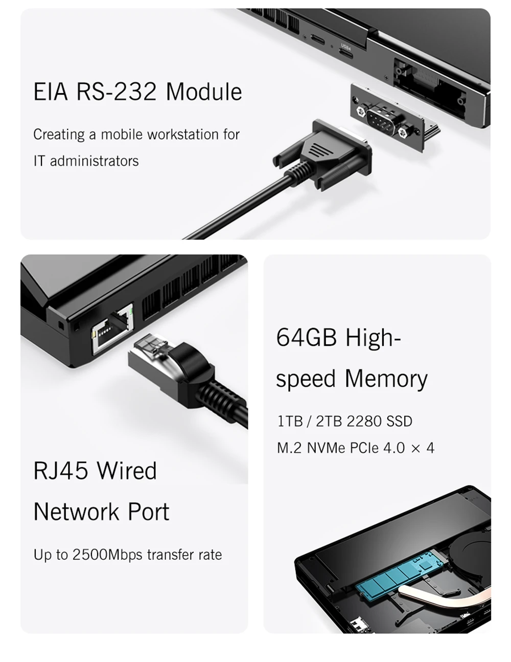 GPD Pocket 4 Handheld Laptop, 8.8'' 2560*1600 Touchscreen, 144Hz Refresh Rate, AMD Ryzen AI 9 HX 370 12 Cores Max 5.1GHz, 32GB RAM 2TB SSD, WiFi6E Bluetooth5.3, 1*USB4, 1*HDMI, 1*Full-Featured USB-C, 1*USB3.2, 1*USB2.0, 1*microSD, 1*RJ45 - US Plug