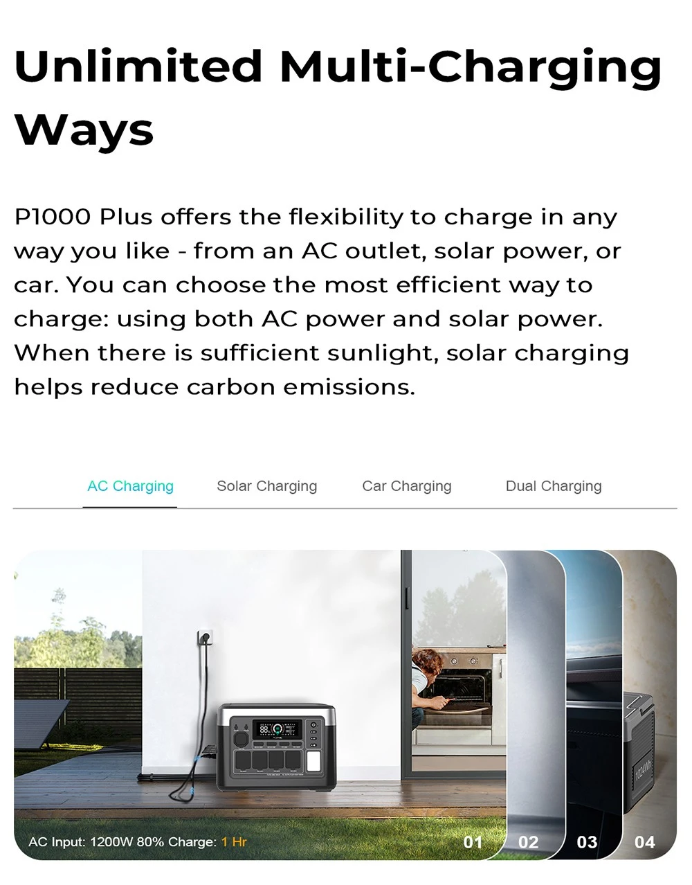 OUKITEL P1000 PLUS Station d'Énergie Portable, Générateur Solaire 1800W 1024Wh avec Batterie LiFePO4, Charge Rapide, Contrôle par Application Smart pour Extérieur, Camping-Car, Secours Domicile et Urgences