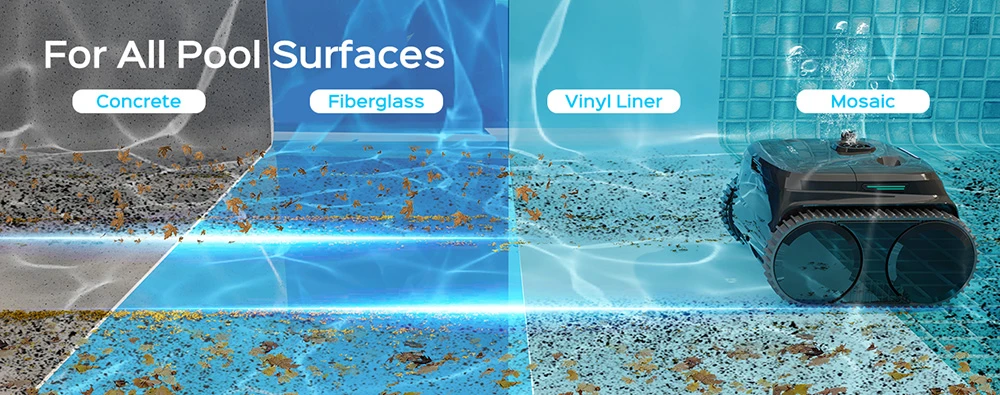 WYBOT C2 Akku-Pool-Roboter-Staubsauger, Wand- und Wasserlinienreinigung, doppelte Reinigungsfilterung, f&uuml;r Einbaupools bis zu 230 m&sup2;, Schwarz/Gr&uuml;n