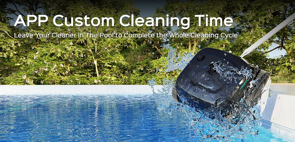 WYBOT C2 Akku-Pool-Roboter-Staubsauger, Wand- und Wasserlinienreinigung, doppelte Reinigungsfilterung, f&uuml;r Einbaupools bis zu 230 m&sup2;, Schwarz/Gr&uuml;n