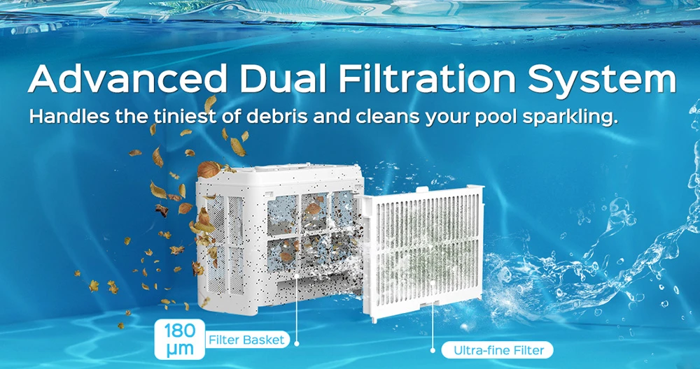 WYBOT C2 Akku-Pool-Roboter-Staubsauger, Wand- und Wasserlinienreinigung, doppelte Reinigungsfilterung, f&uuml;r Einbaupools bis zu 230 m&sup2;, Schwarz/Gr&uuml;n