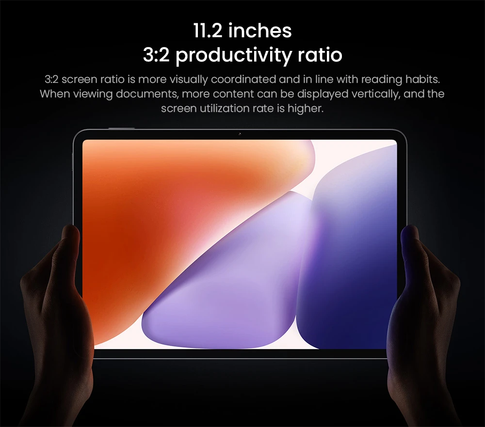 Xiaomi Pad 7 Pro Tablet Chinese Version, 11.2 inch 3200*2136 Screen, Snapdragon 8s 8 Core Max 3.0GHz, 12GB RAM 512GB ROM, 8850mAh Battery, WiFi 7, 50MP+32MP Camera - Black