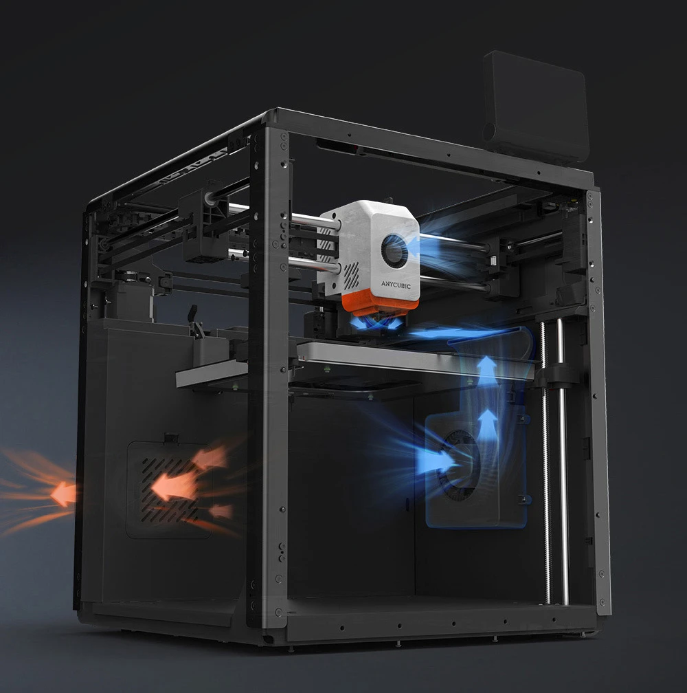 Imprimante 3D ANYCUBIC KOBRA S1 COMBO, impression 8 couleurs éclatantes, vitesse ultra-rapide de 600 mm/s, mise à niveau automatique, tête d'impression 320 °C, ultra-silencieuse 44 dB, construction CoreXY, 250 x 250 x 250 mm