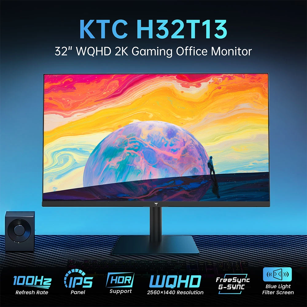 KTC H32T13 32 inches gamer monitor 100Hz képfrissítéssel