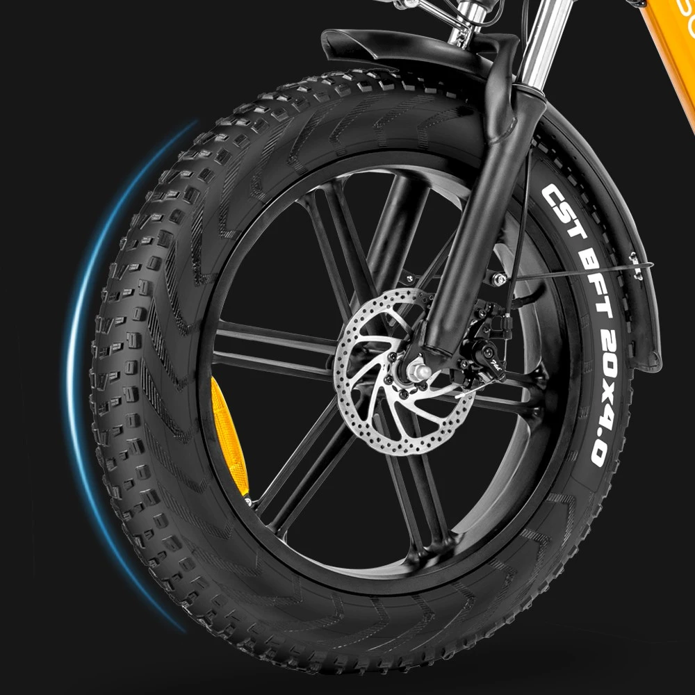 Ridstar MN20 Electric Bike, 500W Motor, 20*4.0 inch Fat Tire, 48V 20Ah Battery, 48km/h Max Speed, 150kg Max Load, 50-70km Range, Shimano 7-speed, Dual Mechanical Disc Brakes