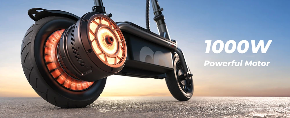 Scooter electric iScooter F3 cu scaun și coș din spate, motor 1000 W, baterie 48 V 13 Ah, anvelopă pneumatică de 10 inchi, viteză maximă 45 km/h, autonomie 60 km, frână cu tambur față și spate, sarcină maximă 120 kg