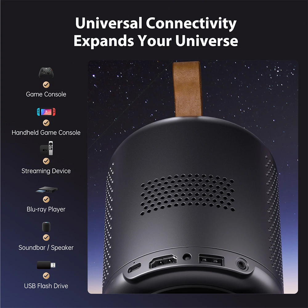 [Certifié Google TV] Projecteur DLP ETOE Dolphin, 500 lumens ANSI, 1080P natif, décodage vidéo 4K UHD, mise au point automatique et trapèze, Wi-Fi double bande, Netflix / YouTube / Prime Video préinstallé