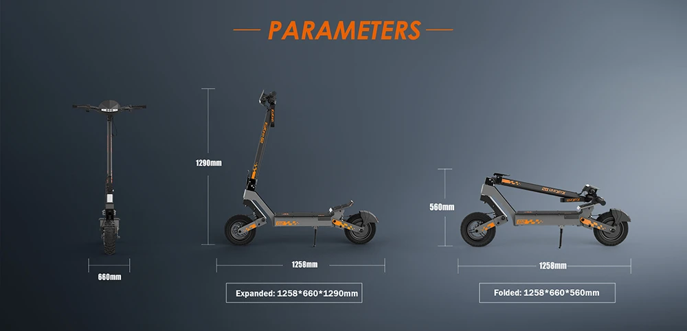 Trottinette électrique pliable Kukirin G2 (version 2025) : moteur 800 W, batterie 48 V 15,6 Ah, pneus 10 pouces, vitesse maximale 45 km/h, autonomie 55 km, écran tactile, freins à disque, système d'éclairage 7 po, noir