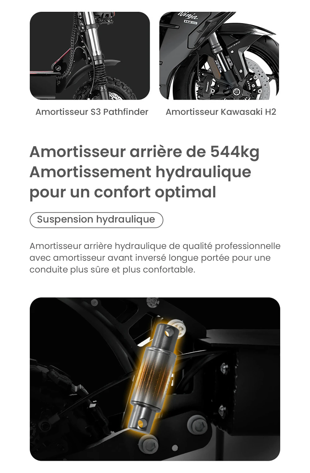 Trottinette électrique BOYUEDA S3-11, moteur 2*3000W, batterie 60V 38AH, pneu 11 pouces, vitesse maximale 85km/h, autonomie 120km, freins à disque hydrauliques doubles, amortisseur hydraulique, écran LCD