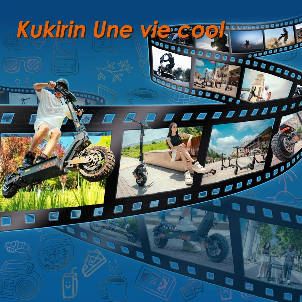 Kukirin G2 Mise à jour 2025 Trottinette électrique pliable , Moteur 800 W, Batterie 48 V 15 Ah, Pneu 10 pouces, Vitesse maximale 45 km/h, Autonomie 55 km, Écran tactile, Frein à disque, Système 7 lumières - Noir