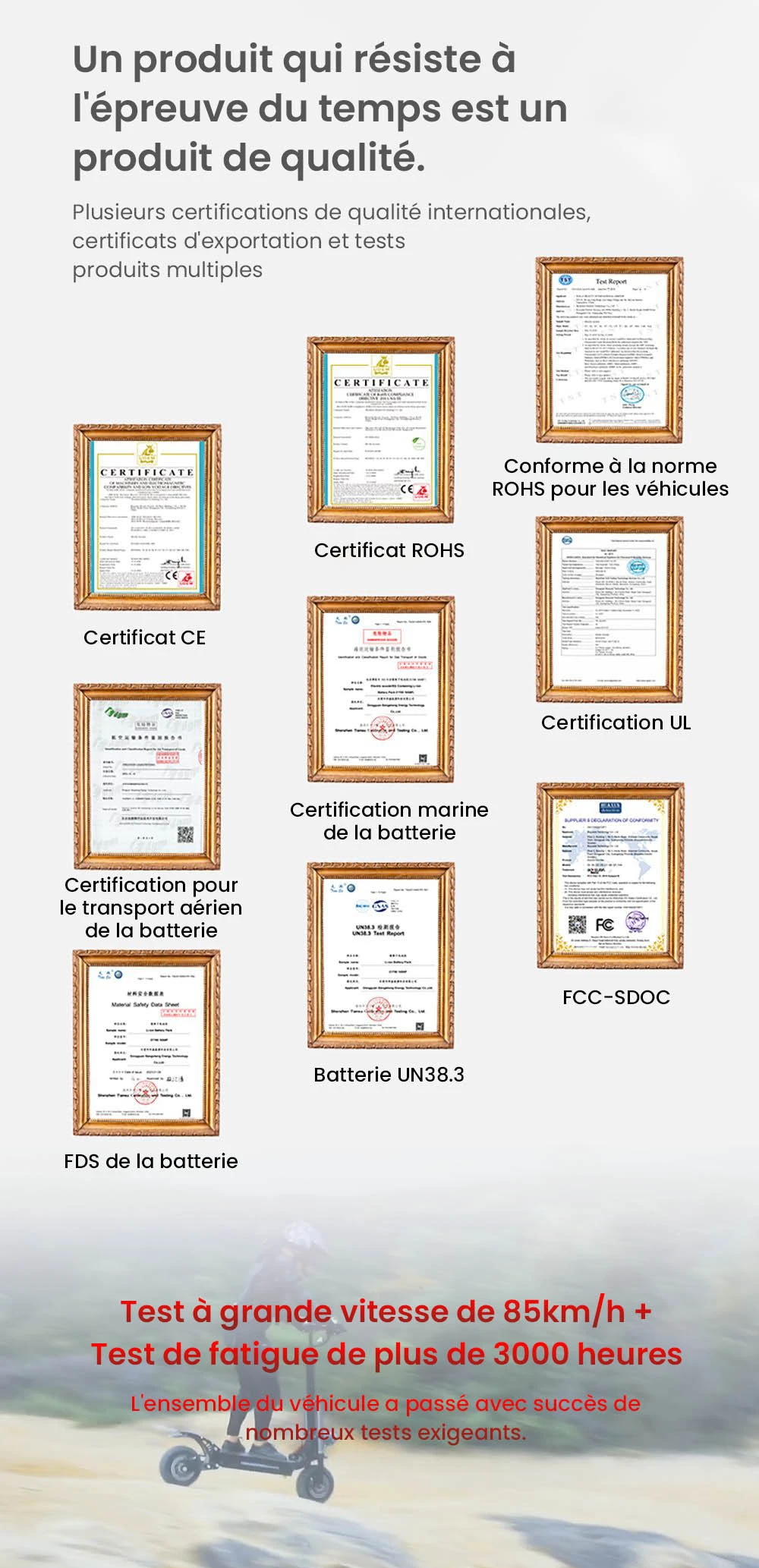 Trottinette électrique BOYUEDA S3-11, moteur 2*3000W, batterie 60V 38AH, pneu 11 pouces, vitesse maximale 85km/h, autonomie 120km, freins à disque hydrauliques doubles, amortisseur hydraulique, écran LCD
