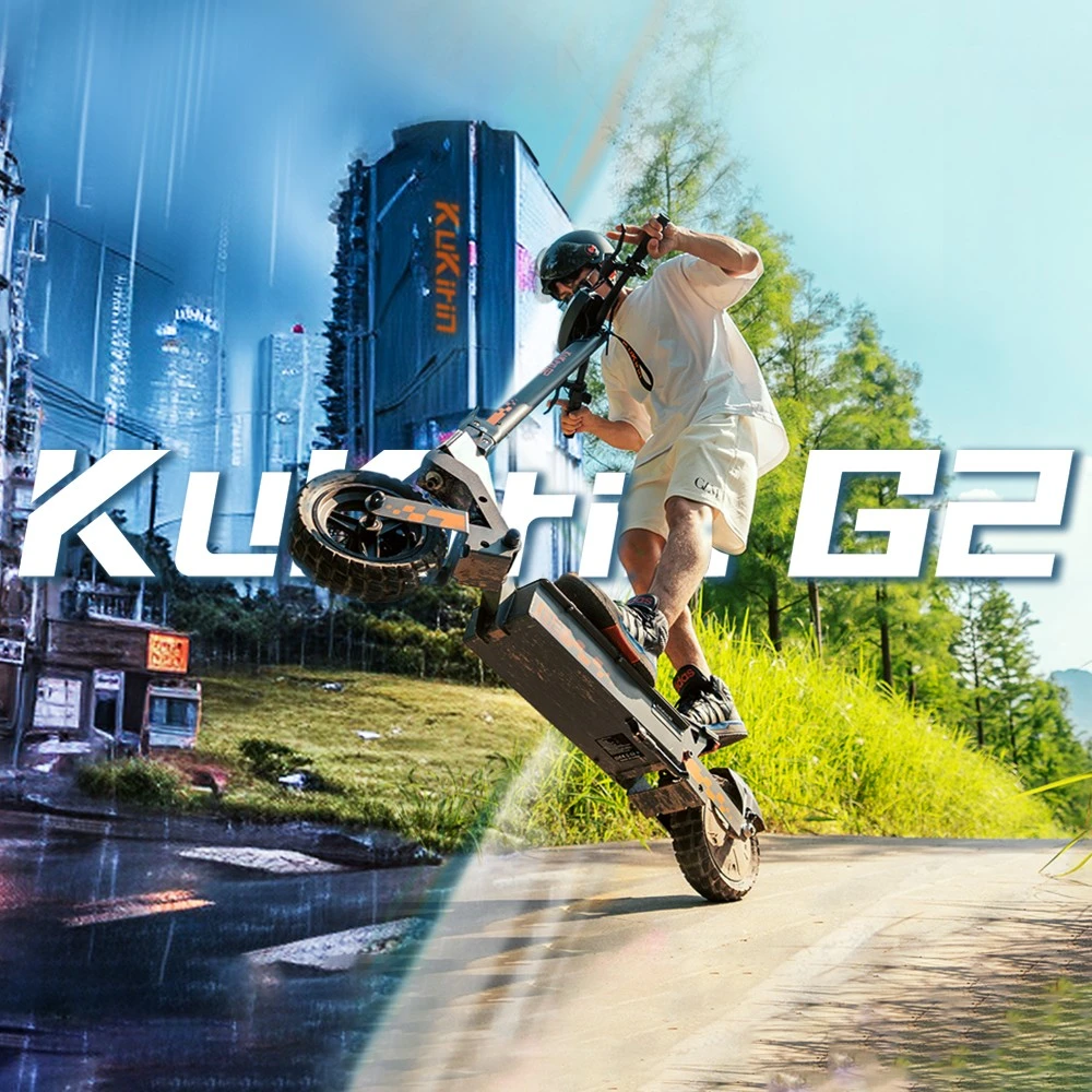 Kukirin G2 Mise à jour 2025 Trottinette électrique pliable , Moteur 800 W, Batterie 48 V 15 Ah, Pneu 10 pouces, Vitesse maximale 45 km/h, Autonomie 55 km, Écran tactile, Frein à disque, Système 7 lumières - Noir