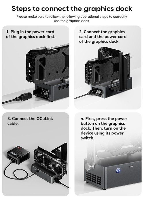 AOOSTAR AG01 eGPU Dock with Oculink Port EU Plug
