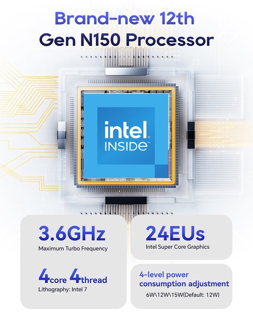 AOOSTAR N1 Pro Mini PC Intel N150 12GB+512GB EU Plug