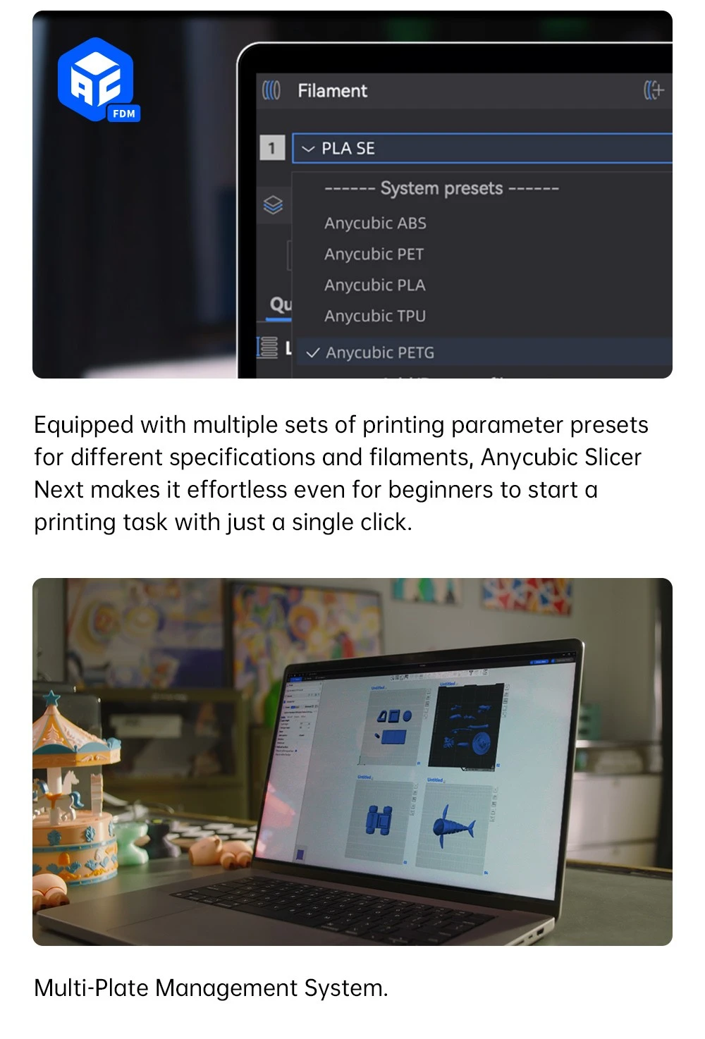 Imprimante 3D Anycubic Kobra S1, construction CoreXY fermée, impression ultra-rapide 600 mm/s, compatible avec l'impression multicolore avec ACE Pro, tête d'impression 320 °C, ultra-silencieuse 44 dB, 250 x 250 x 250 mm