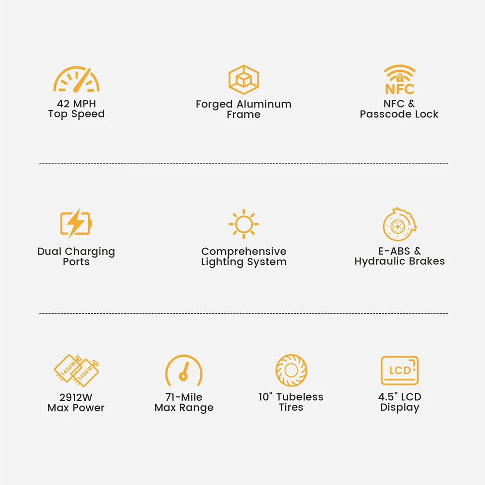 Ausom DT2 Pro Elektroroller, Seitenansicht