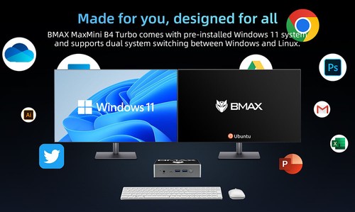 BMAX B4 Turbo Mini PC 16GB+1TB