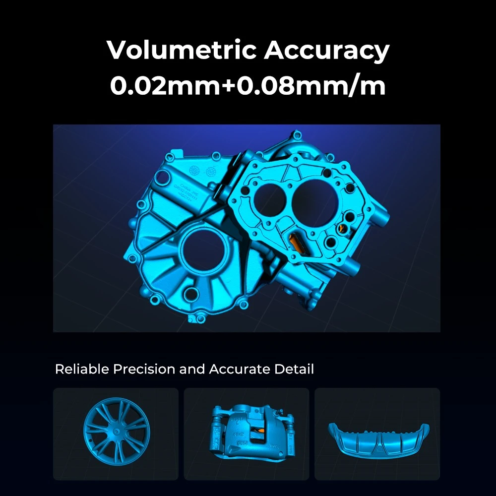 Scanner 3D Creality Raptor Pro, laser bleu NIR 22+7, vitesse de numérisation de 60 ips, objets entre 5 et 4 000 mm, numérisation couleur 24 bits, précision de 0,02 mm, anti-tremblement