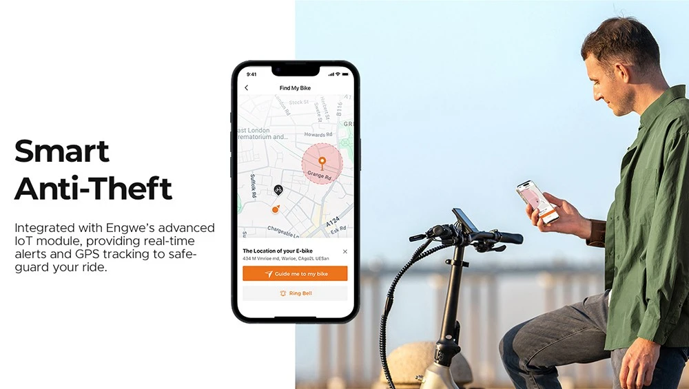 Engwe L20 3.0 Pro gps e controllo tramite app