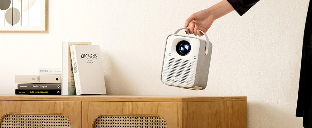 Projecteur ETOE Seal, 400 lumens ANSI, Google TV, 1080P natif, mise au point automatique et correction automatique du trapèze, Google Assistant