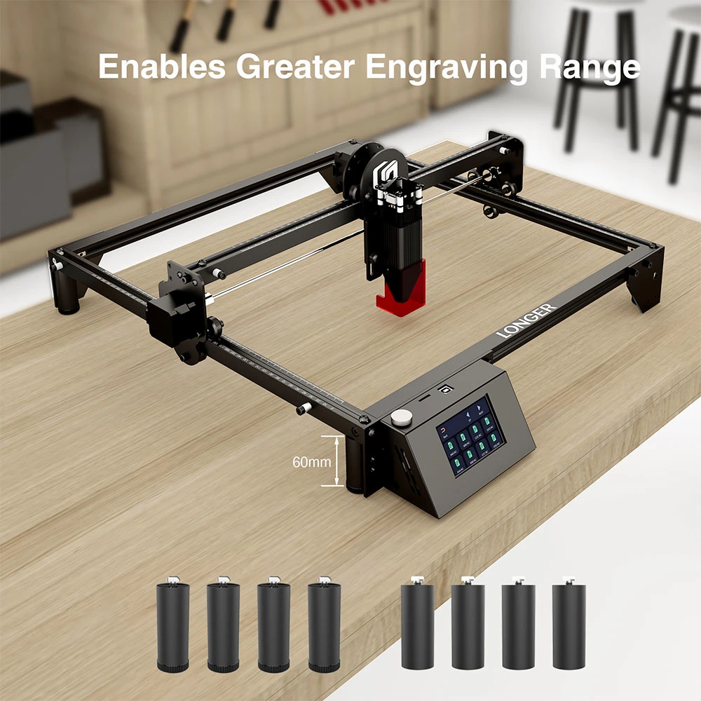 Pieds de rehaussement pour graveur laser LONGER RAY5 70 mm - 8 pièces