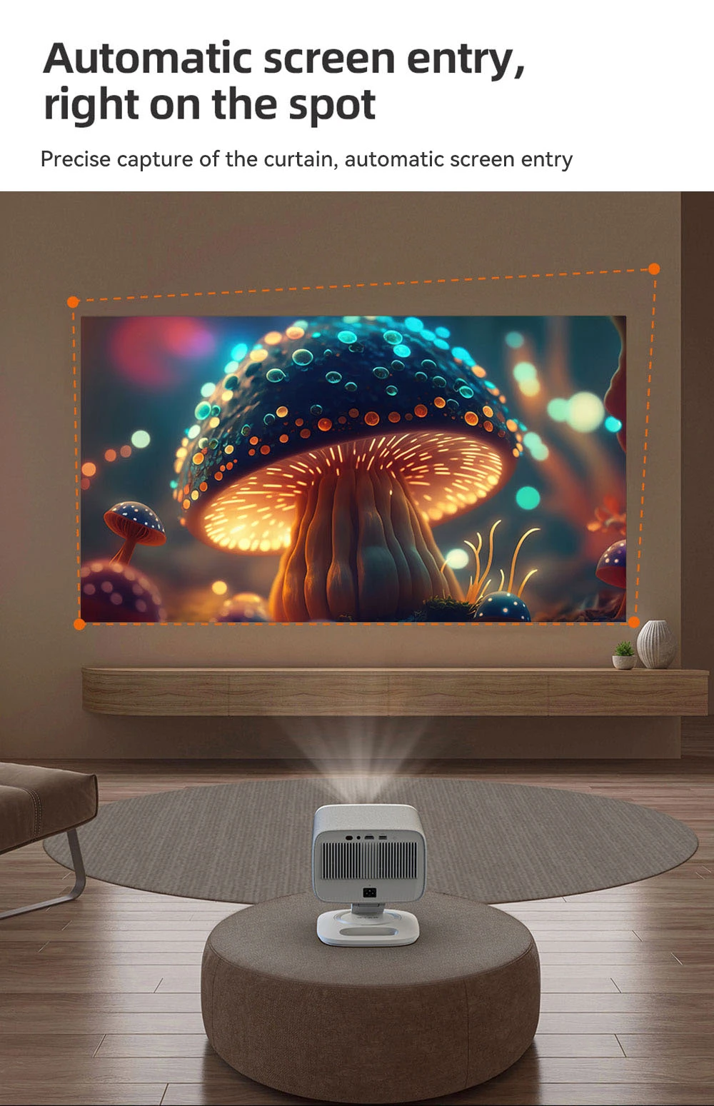 Projecteur intelligent Lenovo Xiaoxin 100P, 850 ANSI, 1080P, HDR10, Wi-Fi 6, 2 haut-parleurs 5 W, correction automatique du trapèze