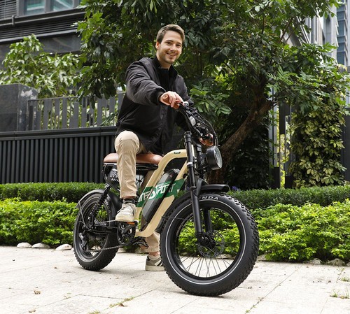 ONESPORT W66 Electric Bike, 500W Motor, 48V 13.5Ah Battery, 20*4.0 inch Tire, 25km/h Max Speed, 100km Range, Front & Rear Hydraulic Disc Brakes, Shock Absorbing Front Fork, 7-speed Transmission