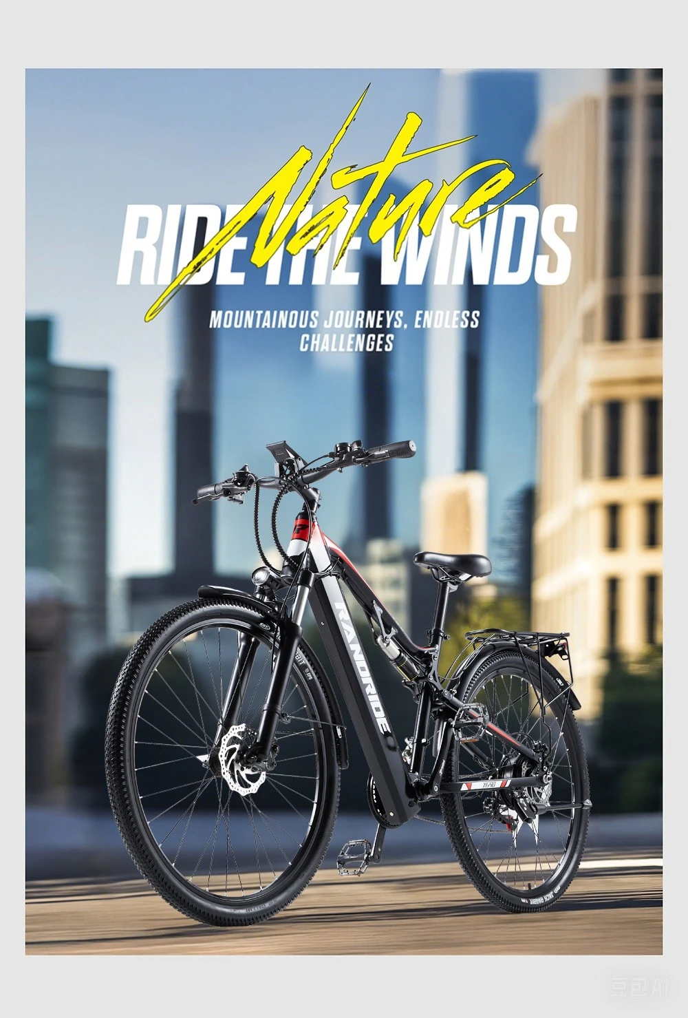 RANDRIDE YG90B-29 Electric Bike, 1000W Motor, 48V 17Ah Battery, 29*2.1 inch Tires, 45km/h Max Speed, 40-50km Range, Hydraulic Disc Brake, Rear Shock Absorber, Shimano 21-speed