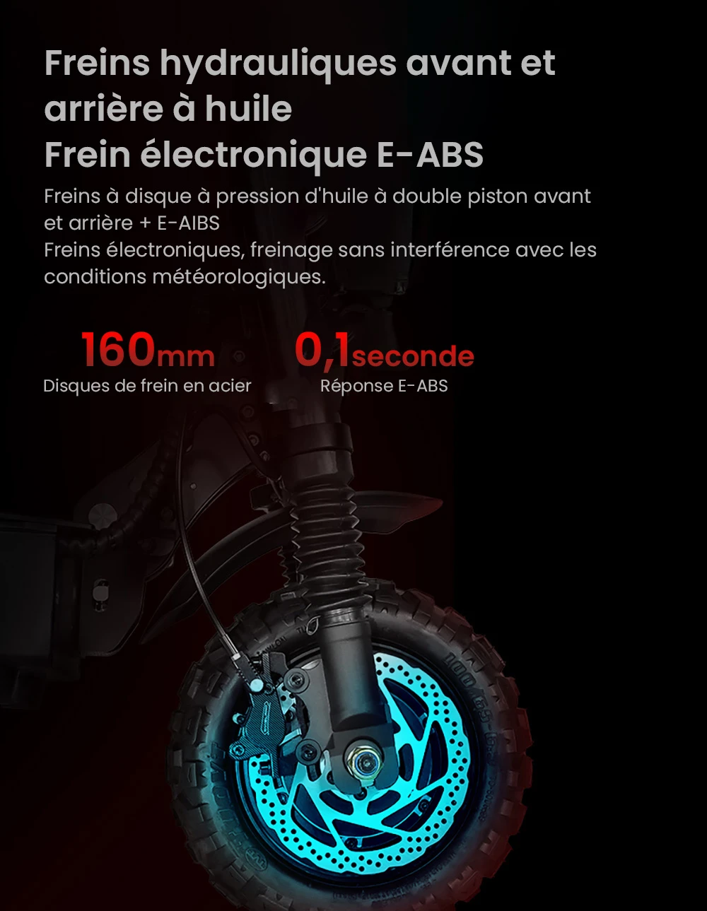 Trottinette électrique BOYUEDA S3-11, moteur 2*3000W, batterie 60V 38AH, pneu 11 pouces, vitesse maximale 85km/h, autonomie 120km, freins à disque hydrauliques doubles, amortisseur hydraulique, écran LCD