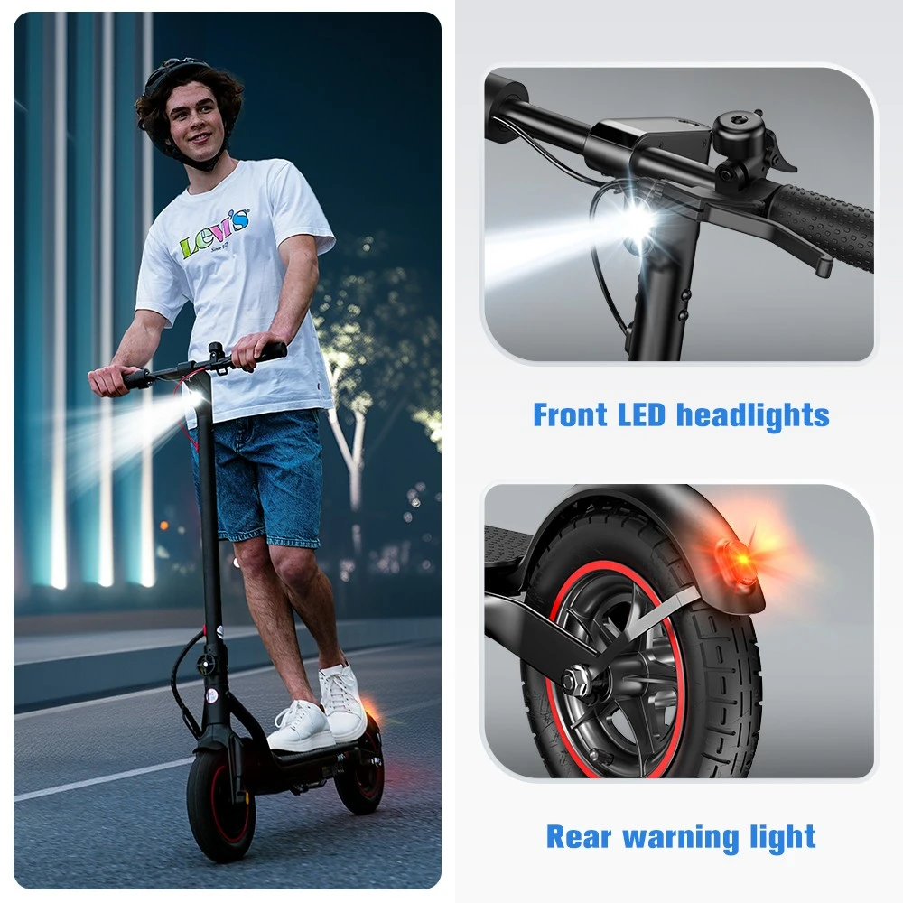 iScooter W6, faltbarer Elektroroller, 500-W-Motor, 36-V-7,8-Ah-Akku, 10-Zoll-Reifen, 35 km/h Höchstgeschwindigkeit, 30 km Reichweite, Scheibenbremse hinten, LCD-Display