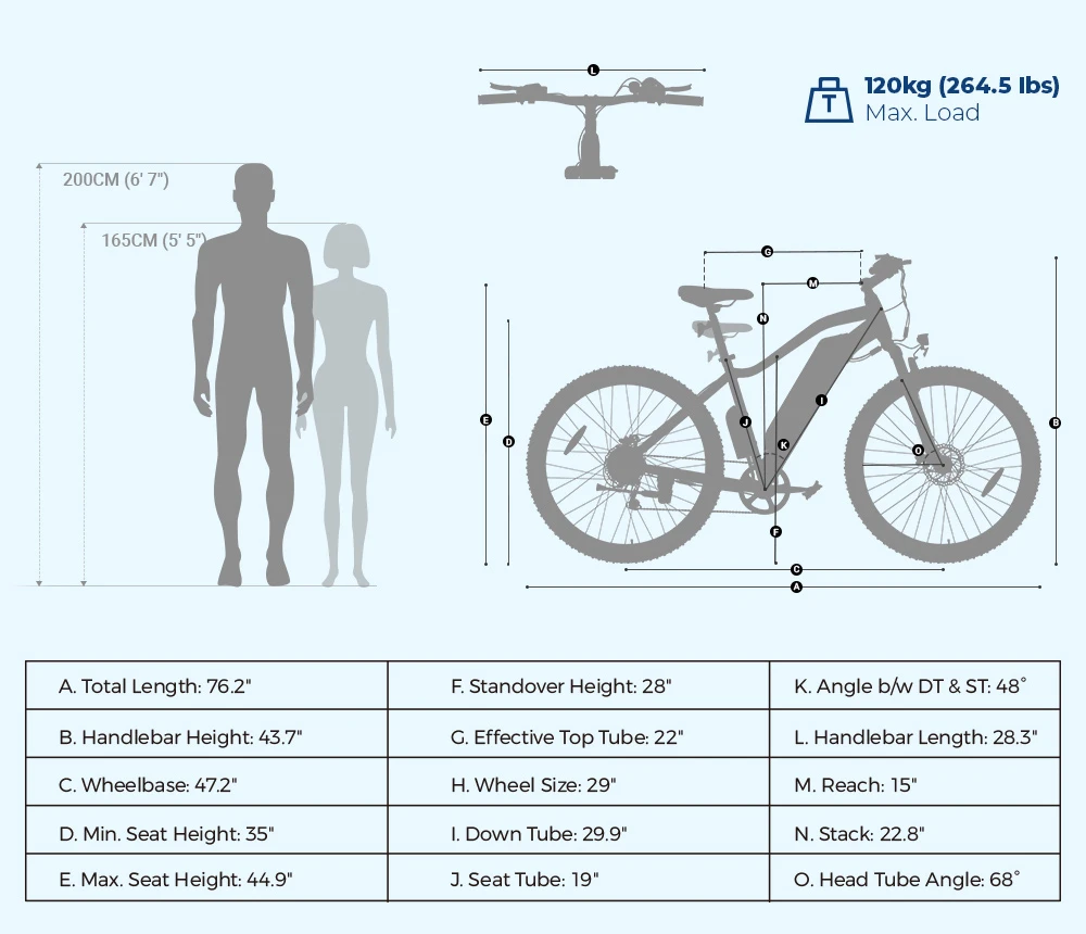 Eleglide Mopride 3 Bicicletă electrică, 250W Motor, 48V 12Ah Baterie, 29*,4 inch anvelope, 25km/h Viteză maximă, 120km Max Range, Braț hidraulic cu disc, Suspensie cu blocare, Shimano 7-Speed, LCD Display, Control al aplicației