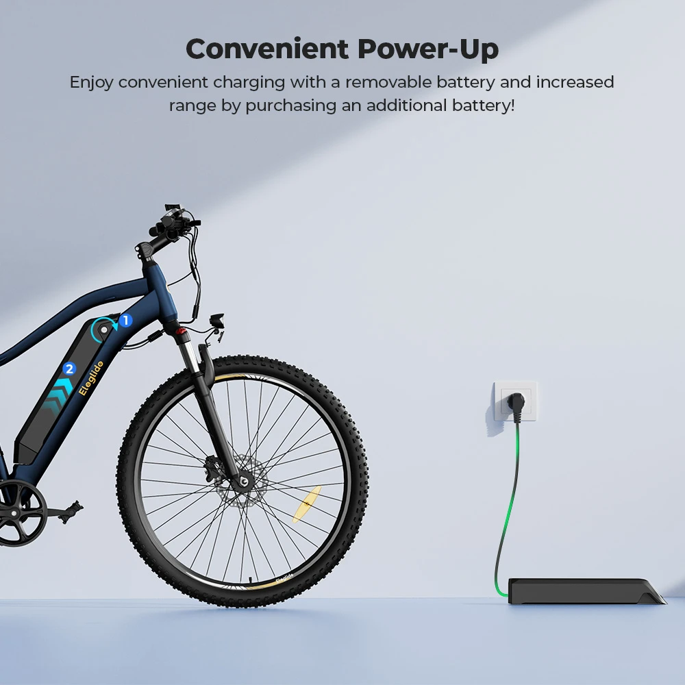 Eleglide Mopride 3 Bicicletă electrică, 250W Motor, 48V 12Ah Baterie, 29*,4 inch anvelope, 25km/h Viteză maximă, 120km Max Range, Braț hidraulic cu disc, Suspensie cu blocare, Shimano 7-Speed, LCD Display, Control al aplicației