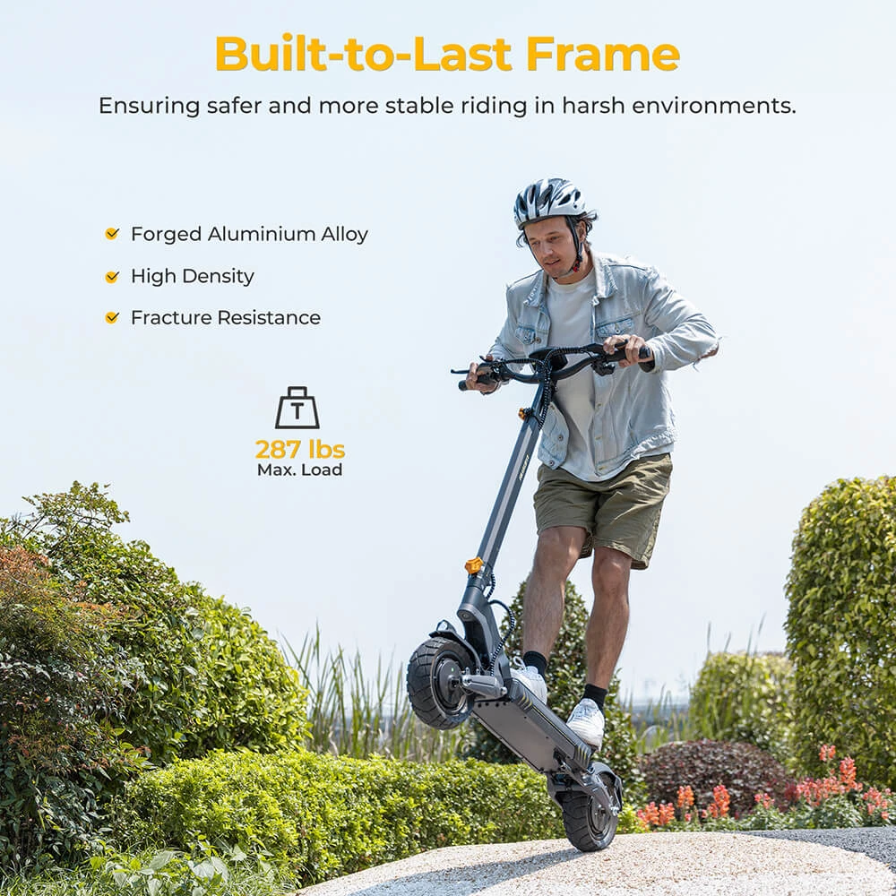 Ausom L2 Scuter electric, 2 * 800W motor, 48V 15.5Ah Baterie, 10 inch Nevehicule, 55km/h Max Speed, 70km Range, Frâne frontale și cu discuri spate, Suspensie pentru brațe, Afișaj LCD