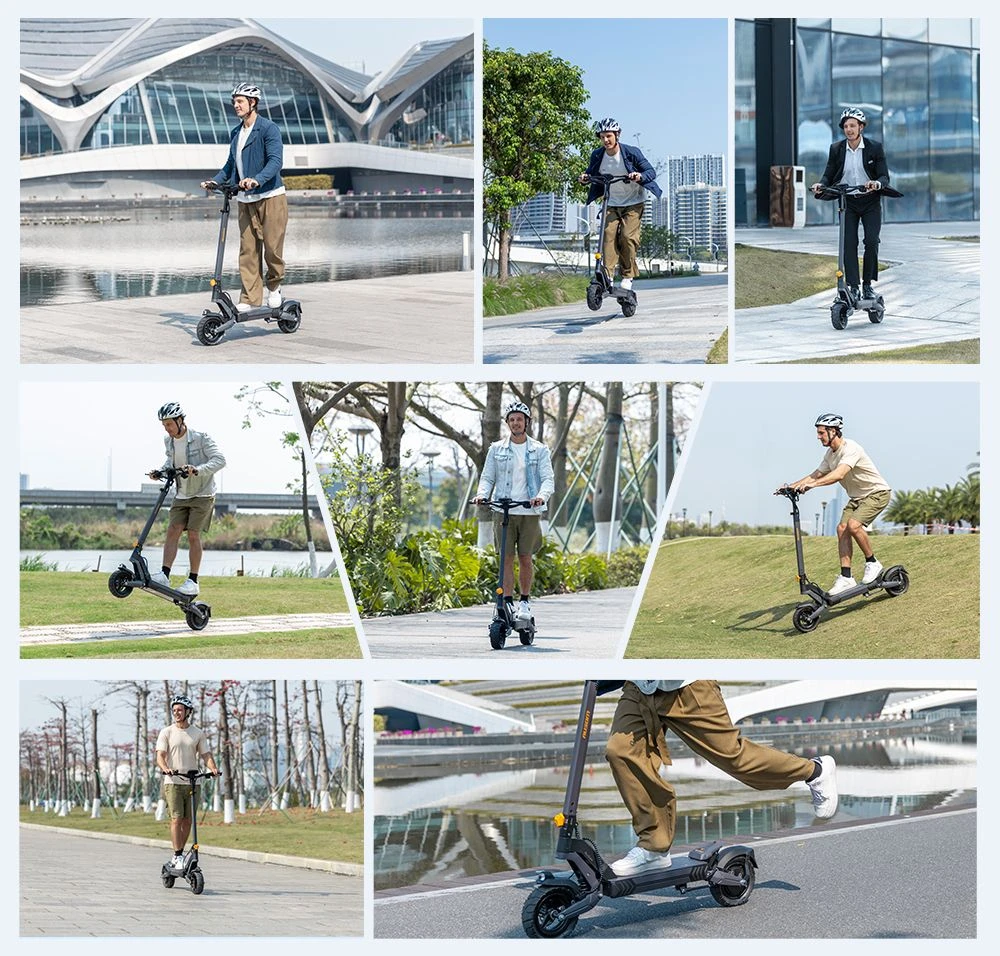 Ausom L2 Scuter electric, 800W Motor, 48V 15,6Ah Baterie, 10 inch Tiruri, 45km/h Max Speed, 70km, Frâne cu disc frontal și spate, Suspensie pentru braț, Display LCD