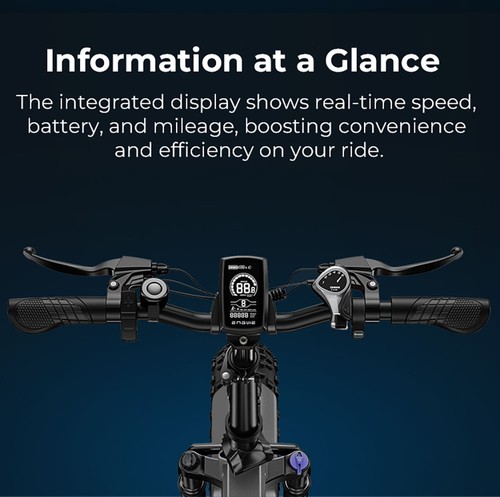 ENGWE EP-2 Boost Folding Electric Bike, 250W Motor, 48V 13Ah Battery, 20*4.0 inch Fat Tires, 25km/h Max Speed, 120km Range, Front & Rear Mechanical Disc Brake, Torque Sensor, Front Suspension, Shimano 7-speed - Black