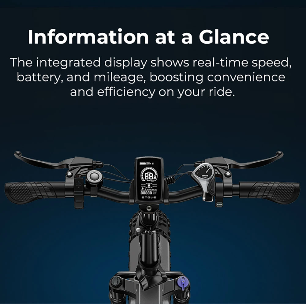Bicicletta elettrica pieghevole ENGWE EP-2 Boost, motore da 250 W, batteria da 48 V 13 Ah, pneumatici Fat da 20 x 4,0 pollici, velocità massima 25 km/h, autonomia 120 km, freno a disco meccanico anteriore e posteriore, sensore di coppia, sospensione anteriore, Shimano a 7 velocità - Arancione