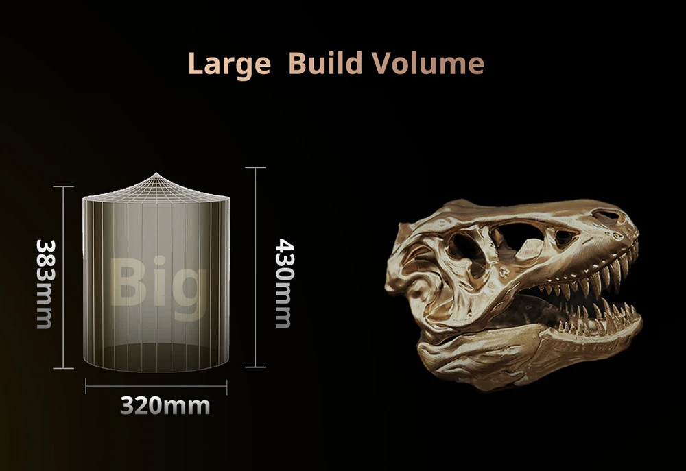FLSUN S1 Pro Imprimante 3D Delta Ultra-Rapide 1200mm/s, 320*320*430mm, Détection Al, Nivellement Automatique, Firmware Klipper, Bloc Chaud Métallique 350℃, Chauffage par Zone Intelligente, Sécheur de Filament