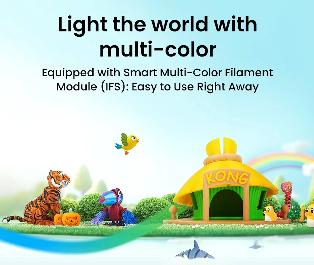 Flashforge AD5X 3D Printer, Smart 4-Color Printing, 600mm/s Max, 220*220*220mm - EU Plug