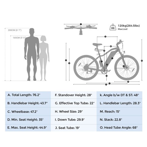 Electric Bike 15 Bike Frame Size Chart Ezego Commute EX Womens