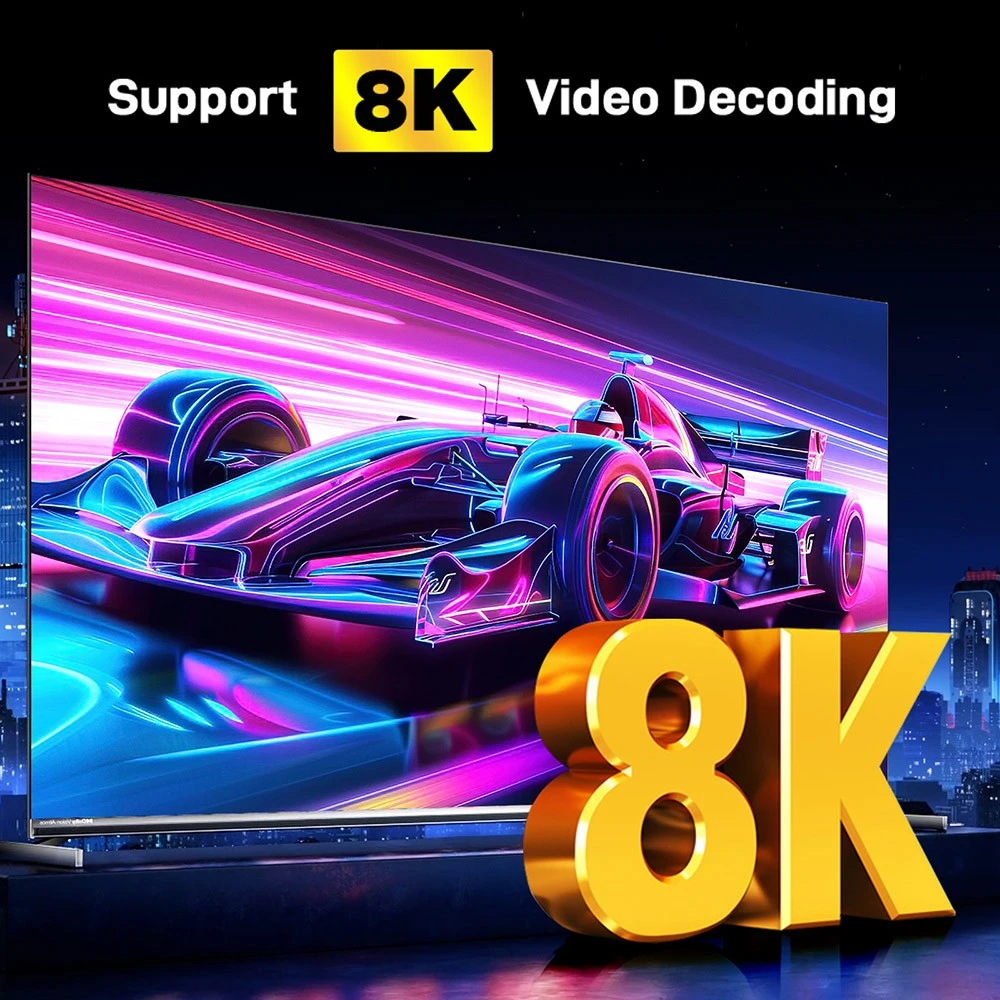 TV Box H96 Max M9S Android 14, 8 GB de RAM, 128 GB de ROM, RK3576 de 8 núcleos, decodificación 8K AV1, WiFi 6, Bluetooth 5.4, 1 USB 3.0, 1 USB 2.0, 1 HDMI 2.1, 1 Ethernet 1000 M, 1 SPDIF, 1 audio