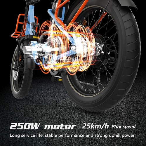 „Hidoes C6“ elektrinis dviratis, 250 W variklis, 36 V 13 Ah akumuliatorius, 20 x 3 colių padangos, maksimalus greitis 25 km/h, nuvažiuojamas atstumas 35 km, priekiniai ir galiniai mechaniniai diskiniai stabdžiai, „Shimano“ 7 pavarų, LCD ekranas